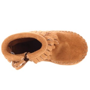 Minnetonka-Double-Fringe-Bootie-(Infant-Toddler)-taupe-top