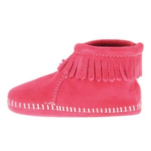 Minnetonka-Velcro-Back-Flap-Bootie-(Infant-Toddler)-pink-side