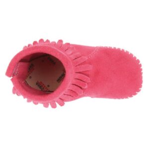 Minnetonka-Velcro-Back-Flap-Bootie-(Infant-Toddler)-pink-top