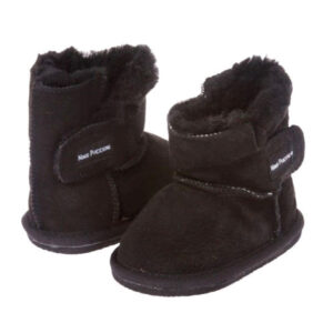NINO Infants Genuine Suede Shearling EVA outsole Boots black