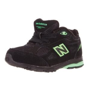 New Balance KJ990 Lace Up Running Shoe Infant Toddler black green
