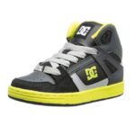 DC Rebound SE Skate Sneaker Little Kid Big Kid black yellow