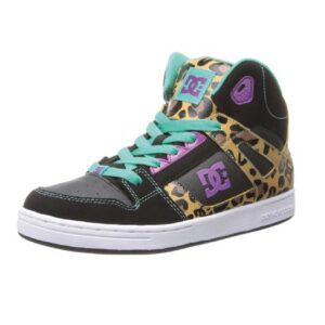 DC Rebound SE Skate Sneaker Little Kid Big Kid leopard pink