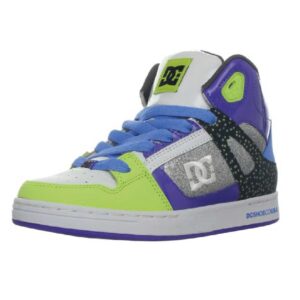 DC Rebound SE Skate Sneaker Little Kid Big Kid purple white