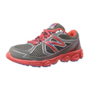 New Balance KJ750 Youth Lace Up Running Shoe Little Kid Big Kid grey red