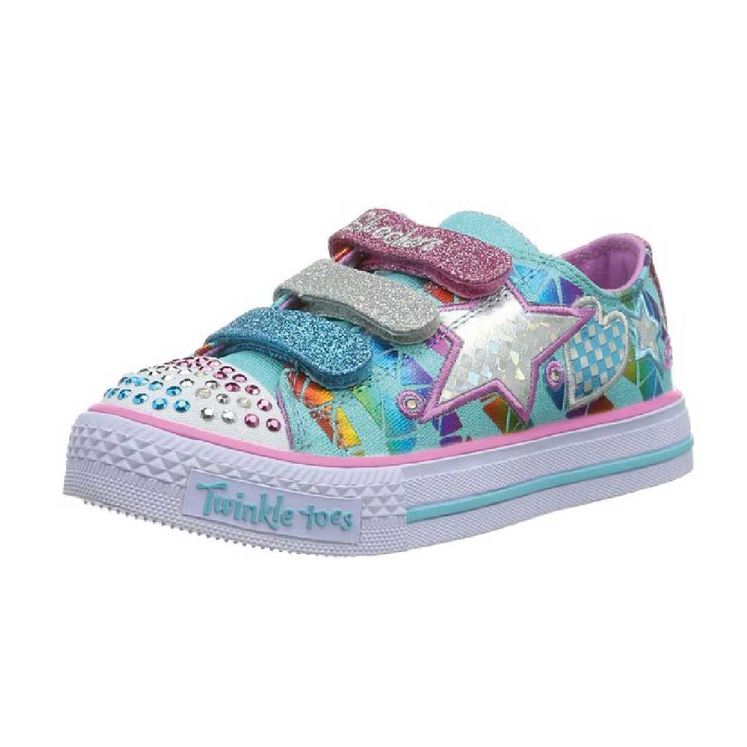 Skechers Kids TWINKLE TOES Classy Sassy Sneaker with Blinking Lights ...