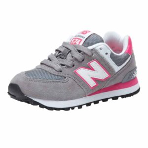 New Balance KL574 Pre Running Running Shoe Little Kid silver pink