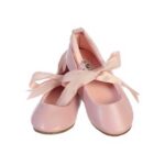 Ballerina Ribbon Tie Rubber Shoes Cinderella Flats Toddler Party pink