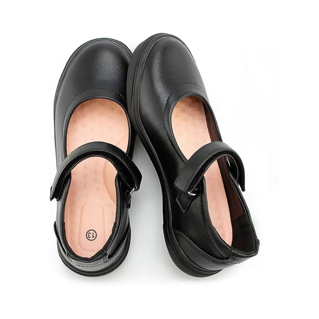 Tobfis-Girls-Mary-Jane-Flats-Lightweight-School-Uniform-Shoes-Black-Dress-Shoes